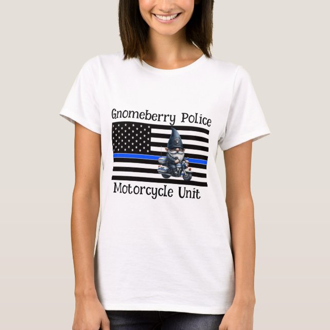 Camiseta Unidad de motocicletas de la policía de Gnome (Anverso)