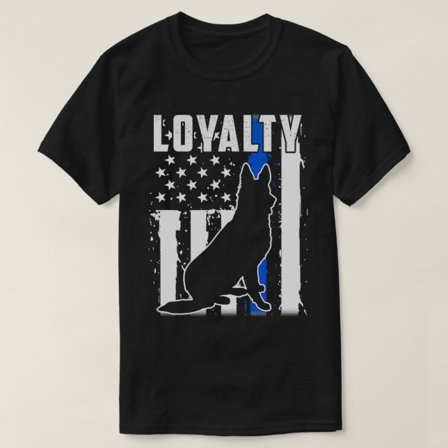 Camiseta Unidad de perro de la policía K9 Unidad de perro p (Diseño del anverso)
