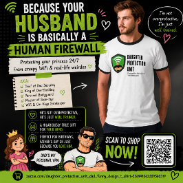 Camiseta Unidad de Protección de Hija Diseño Divertido para