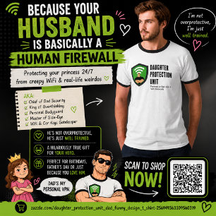 Camiseta Unidad de Protección de Hija Diseño Divertido para
