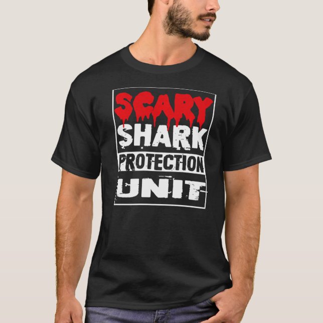 Camiseta Unidad de protección de miedo de tiburones de disf (Anverso)
