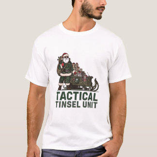 Camiseta Unidad de Purpurina Táctica Humor Navideño
