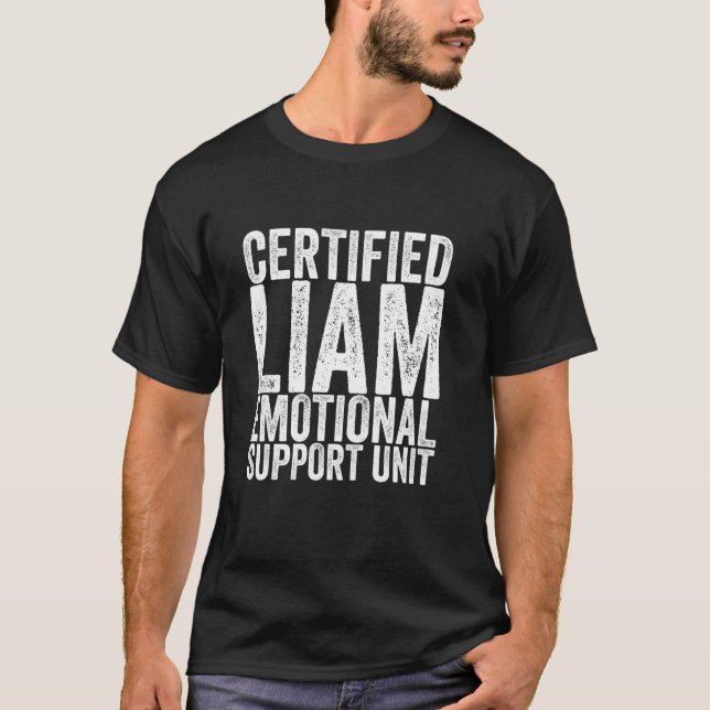 Camiseta Unidad de Soporte Emocional Liam Certificada (Anverso)