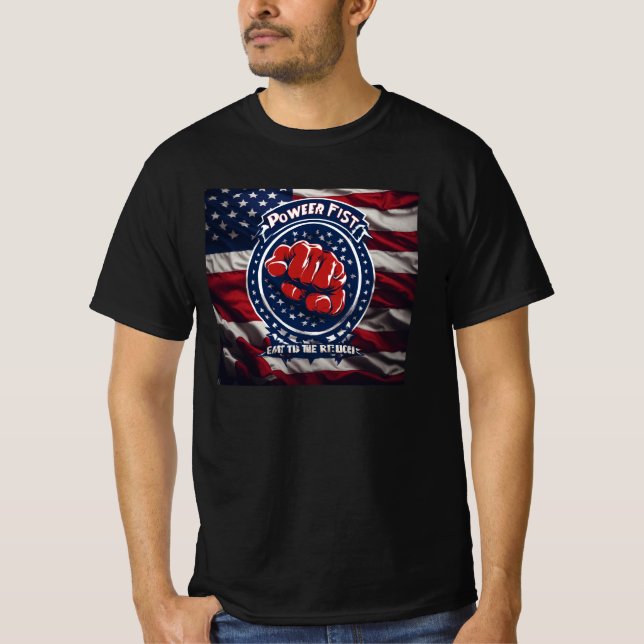 Camiseta Unidad enciende poder: Impresión patriótica (Anverso)