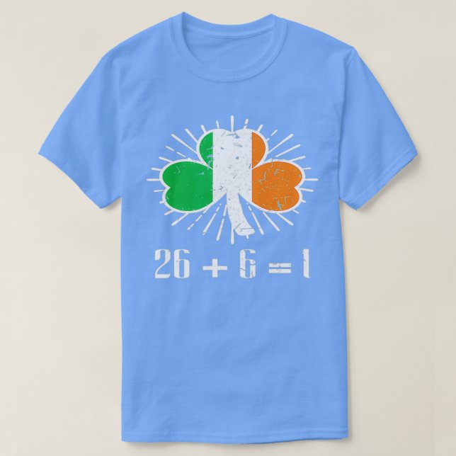 Camiseta Unidad irlandesa verde 26 6 = 1 día de los patrick (Diseño del anverso)