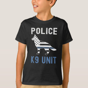 Camiseta Unidad K9 de la delgada Línea Azul K9 de la Polic