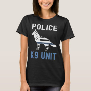 Camiseta Unidad K9 de la delgada Línea Azul K9 de la Policí