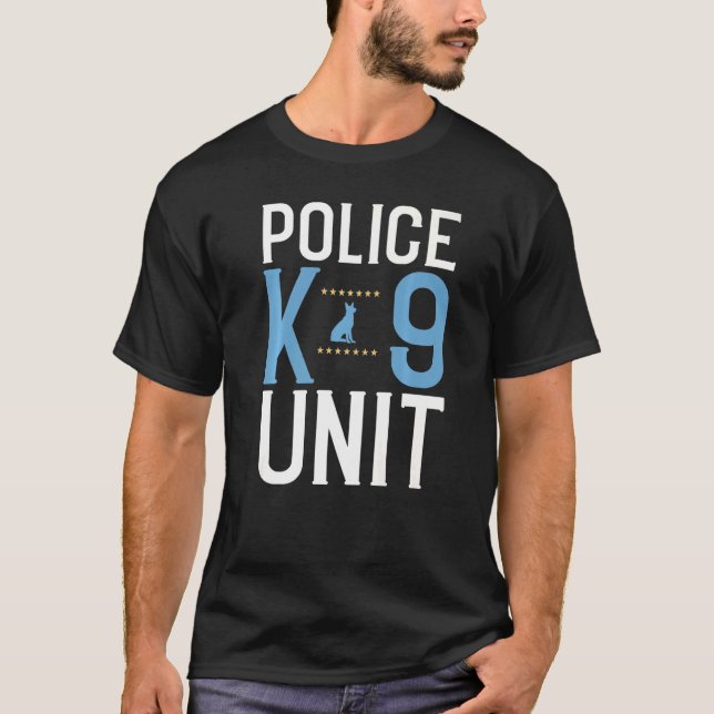 Camiseta Unidad K9 K9 Oficial de policía 1 (Anverso)
