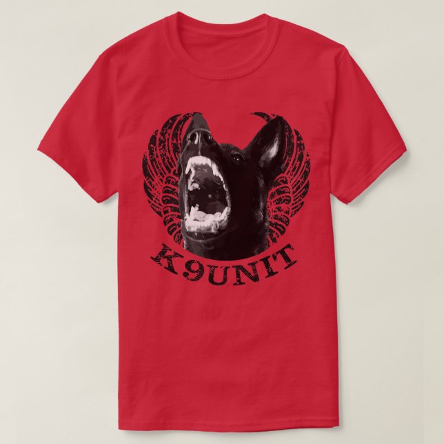 Camiseta Unidad K9 Unidad de perro de la policía Malinois ( (Diseño del anverso)