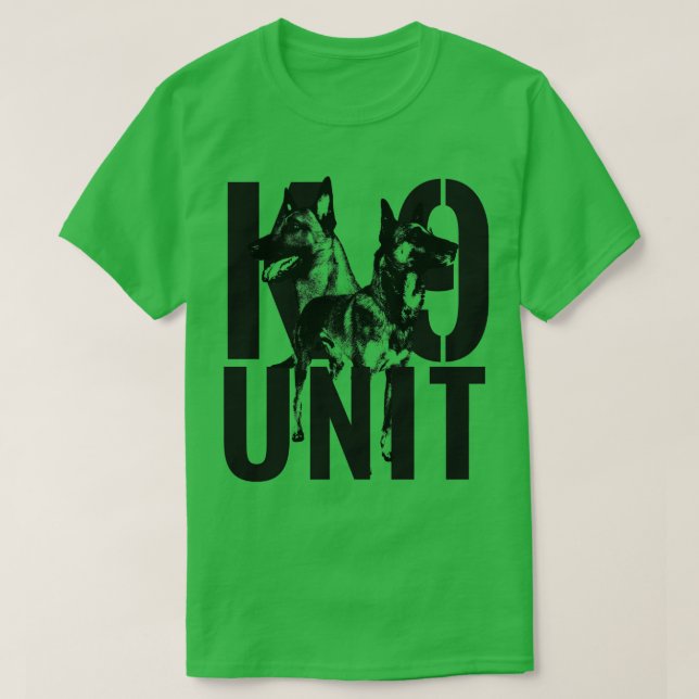 Camiseta Unidad K9 Unidad de Perro Policial Malinois (11) (Diseño del anverso)