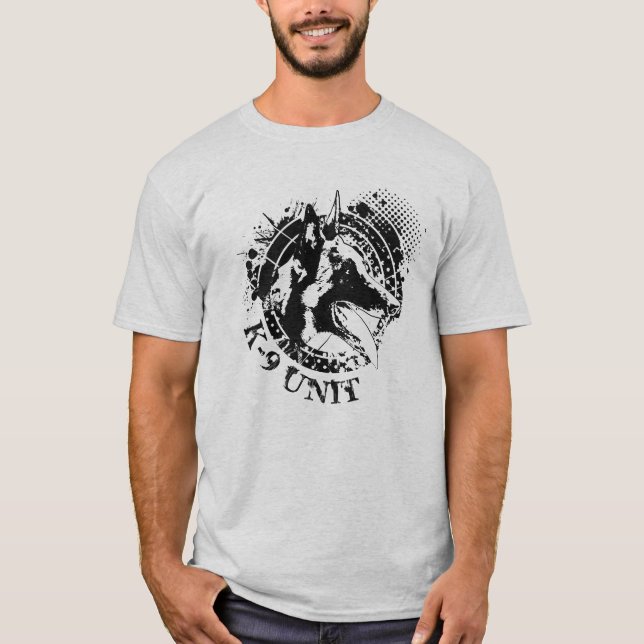 Camiseta Unidad K-9 - Unidad de Perros Policiales - Malinoi (Anverso)