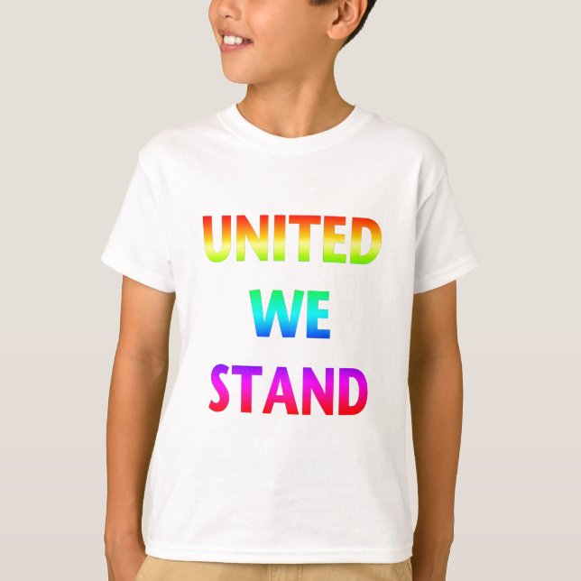 Camiseta Unidos, el arcoiris (Anverso)