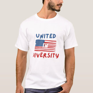 Camiseta Unidos en la diversidad: Estrellas, franjas y soli