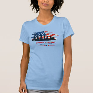 Camiseta Unidos en pie   Adaptación delgada de las mujeres