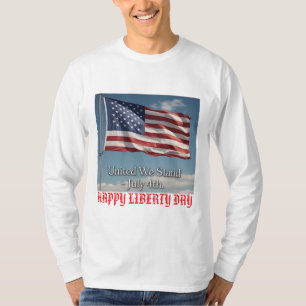 Camiseta Unidos estamos: Personalizado de bandera estadouni