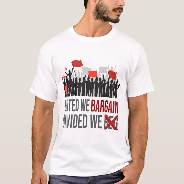 Camiseta Unidos, ganamos si dividimos el día del trabajo (Anverso)