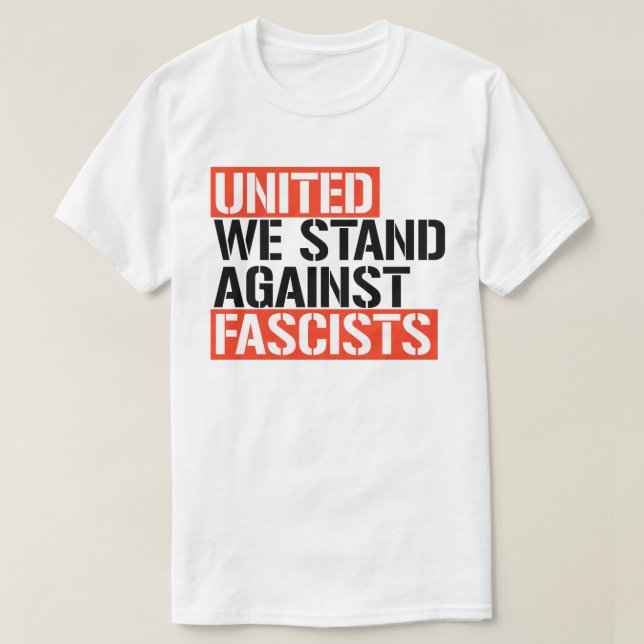 Camiseta Unidos nos oponemos a los fascistas (Diseño del anverso)