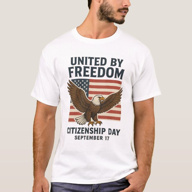 Camiseta "Unidos por la libertad - Día de la Ciudadanía Pat (Anverso)