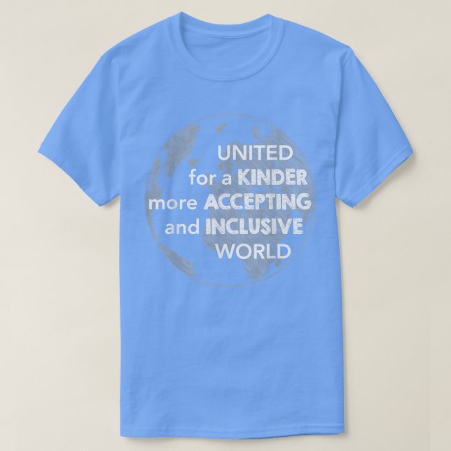 Camiseta Unidos por un mundo más infantil, anti acoso, unid (Diseño del anverso)
