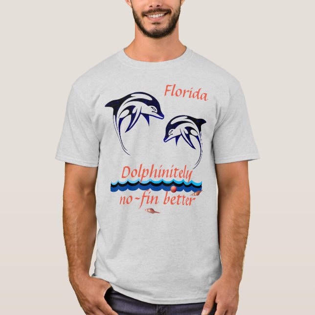 Camiseta Unidosexo Ash Florida con delfines (Anverso)