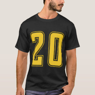 Camiseta Unifo Amarillo Número 20 Equipo Junior Numerado