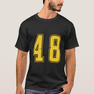 Camiseta Unifo Amarillo Número 48 Equipo Junior Numerado