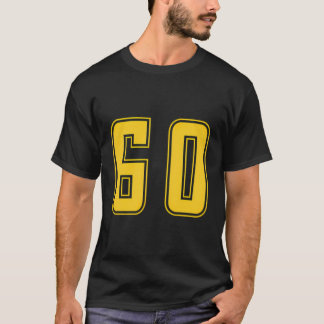 Camiseta Unifo Amarillo Número 60 Equipo Junior Numerado