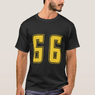 Camiseta Unifo Amarillo Número 66 Equipo Junior Numerado
