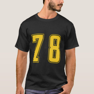 Camiseta Unifo Amarillo Número 78 Equipo Junior Numerado