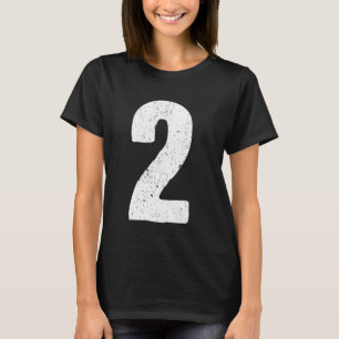 Camiseta Uniforme #2, Gráfico de Número Grande