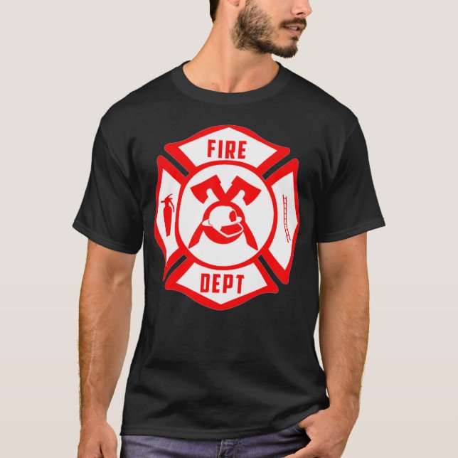 Camiseta Uniforme de bomberos de bomberos de emergencia de  (Anverso)