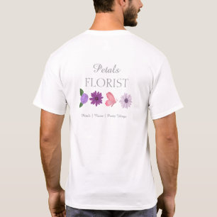 Camiseta Uniforme de branding de negocio de florería boutiq