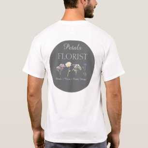 Camiseta Uniforme de branding empresarial de florería bouti