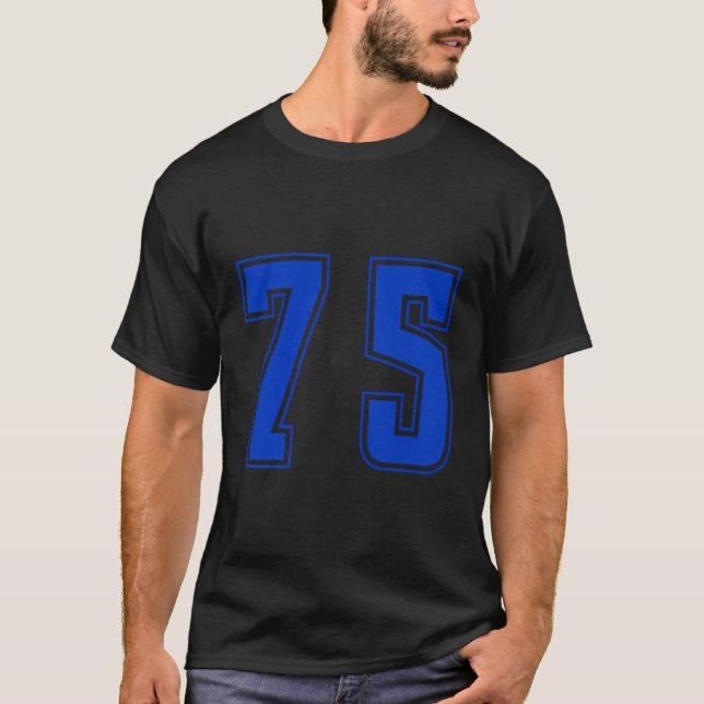 Camiseta Uniforme de deportes número 75 de equipo junior (Anverso)