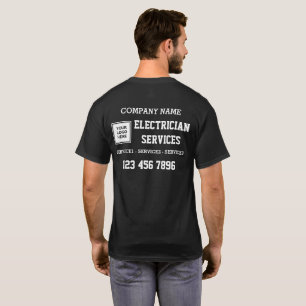 Camiseta uniforme de empresa de logotipo de empresa de serv