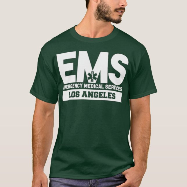 Camiseta Uniforme de EMT paramédico de Los Ángeles Californ (Anverso)