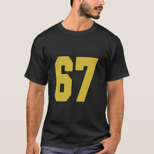 Camiseta Uniforme de jugador Old Gold Black Número 67 Jerse