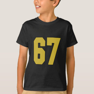 Camiseta Uniforme de jugador Old Gold Black Número 67 Jerse
