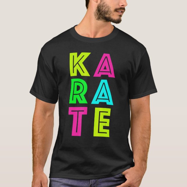 Camiseta Uniforme de Karate Clásico de Cinturón Negro Gi Ka (Anverso)