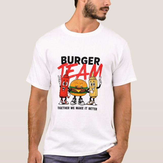 Camiseta 👨 Uniforme de personal de comida rápida creativa  (Anverso)