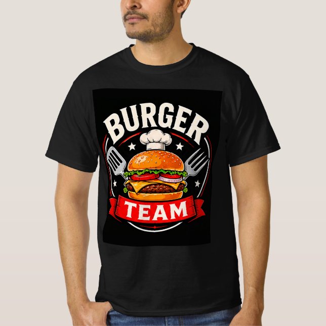 Camiseta 🍔 Uniforme de restaurante de comida rápida Burger (Anverso)