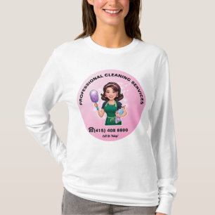 Camiseta Uniforme de Servicio de Limpieza Profesional Ama d