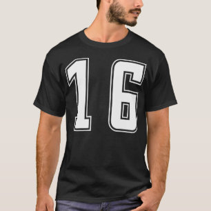 Camiseta Uniforme Deportivo Júnior Numerado Número 16 Blanc