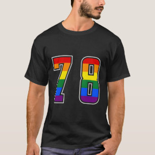 Camiseta Uniforme número 78 de arcoiris junior numerado