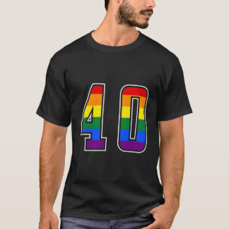 Camiseta Uniforme número Arcoiris 40 Team número junior