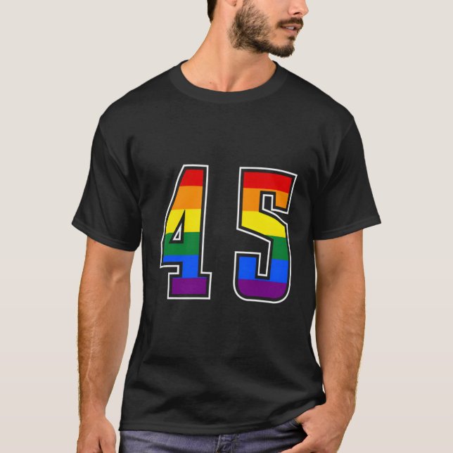 Camiseta Uniforme número Arcoiris 45 Team número junior (Anverso)
