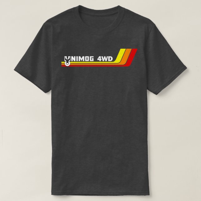 Camiseta UNIMOG Oldschool sobre negro (Diseño del anverso)