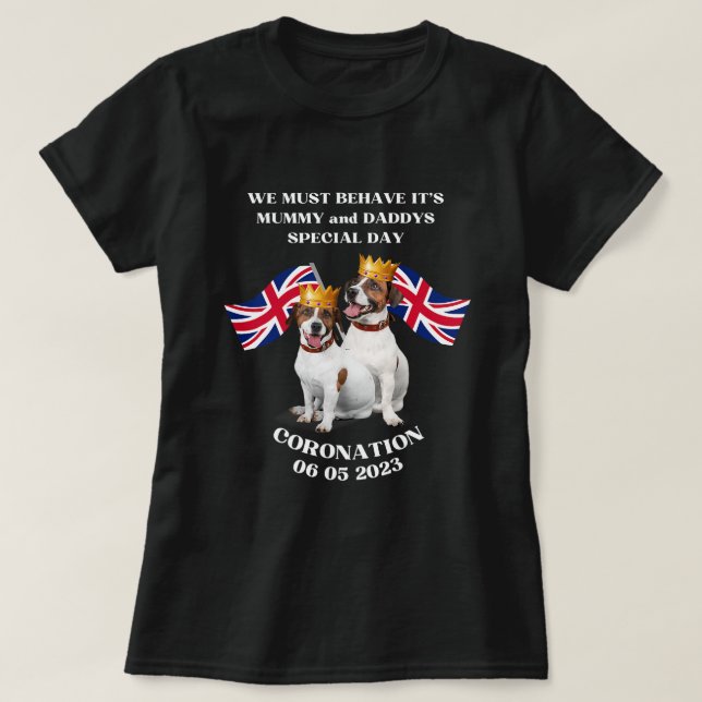 Camiseta Unión de la Corona de Perro Real Británica Jack UK (Diseño del anverso)