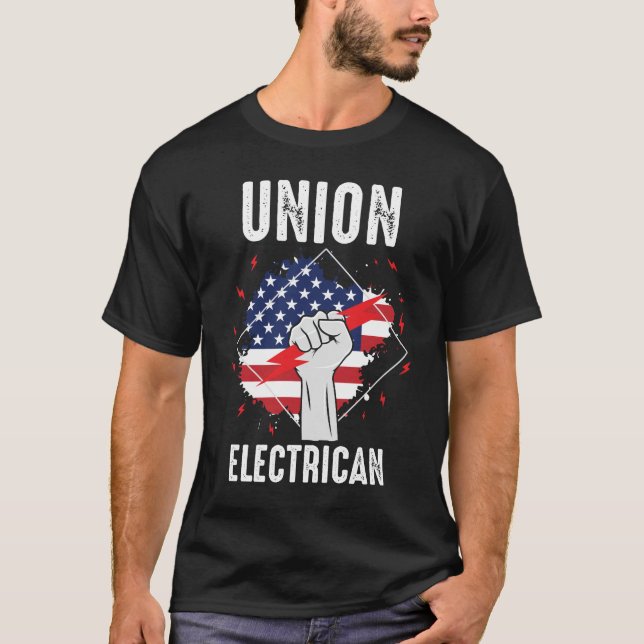 Camiseta Unión Electrista Estadounidense Retirada Esposo Es (Anverso)