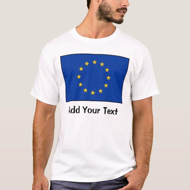 Camiseta Unión europea - la UE señala por medio de una (Anverso)